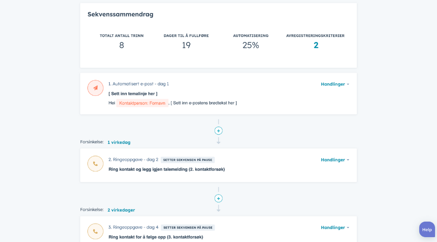 hubspot-sekvenser